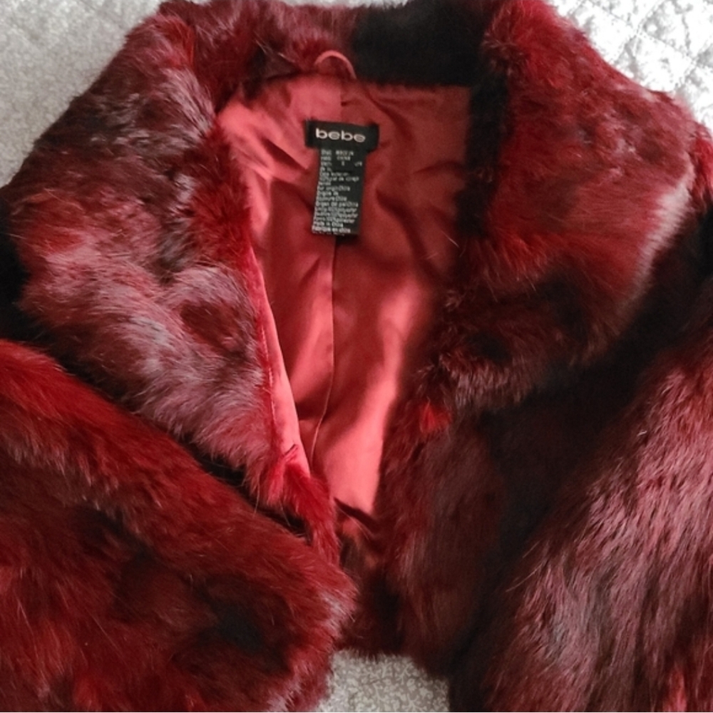 Bebe Cropped Rabbit Fur Jacket - Picture 8 of 11